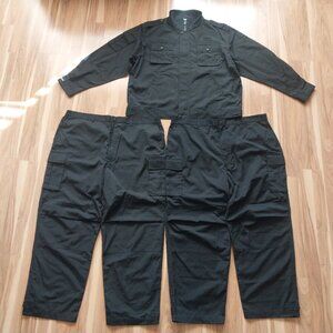 Unissued Chinese Black Police Uniform Set Top Size 185/122 Trouser Size 185/114